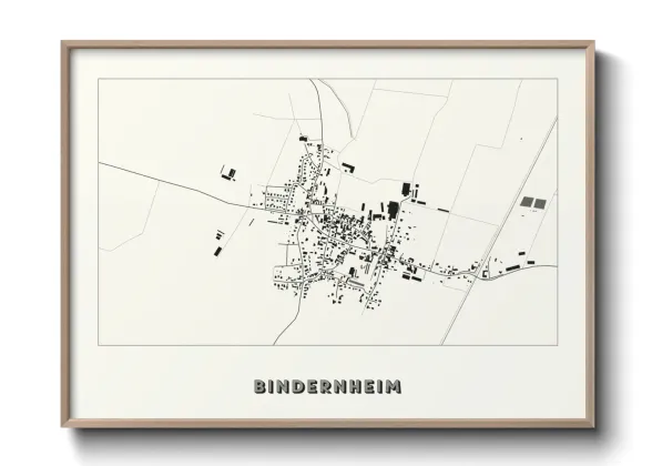 Une affiche de carte sur Bindernheim