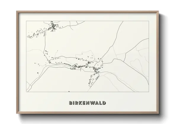 Une affiche de carte sur Birkenwald