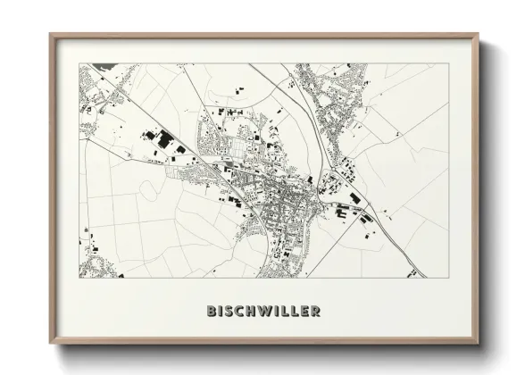 Une affiche de carte sur Bischwiller