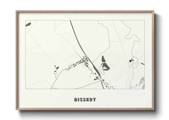 Une affiche de carte sur Bissert