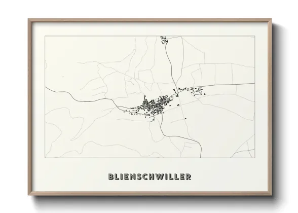 Une affiche de carte sur Blienschwiller