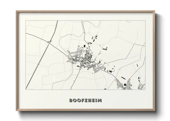 Une affiche de carte sur Boofzheim