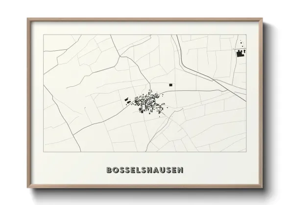Une affiche de carte sur Bosselshausen