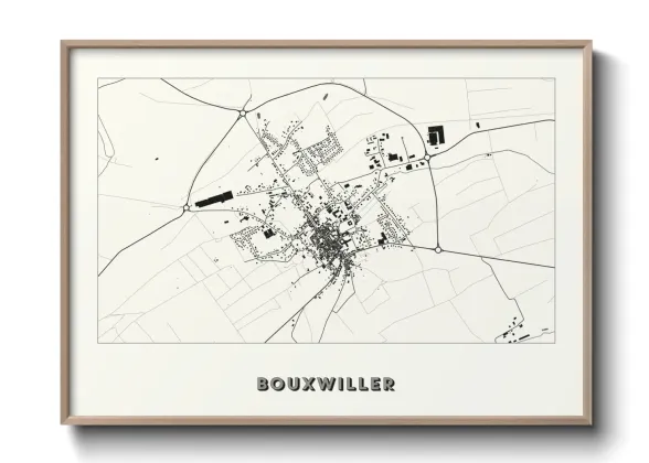 Une affiche de carte sur Bouxwiller