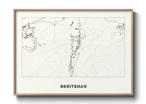 Une affiche de carte sur Breitenau