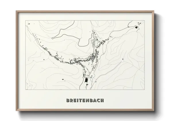 Une affiche de carte sur Breitenbach