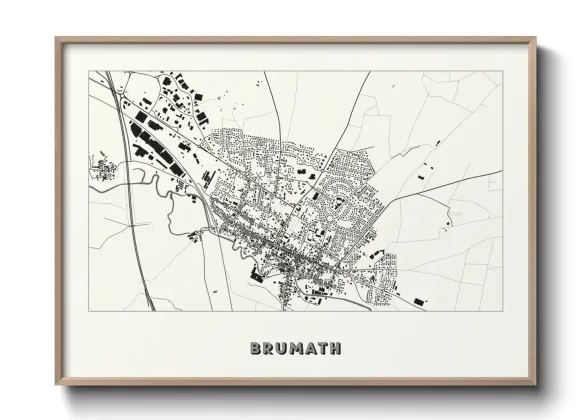 Une affiche de carte sur Brumath