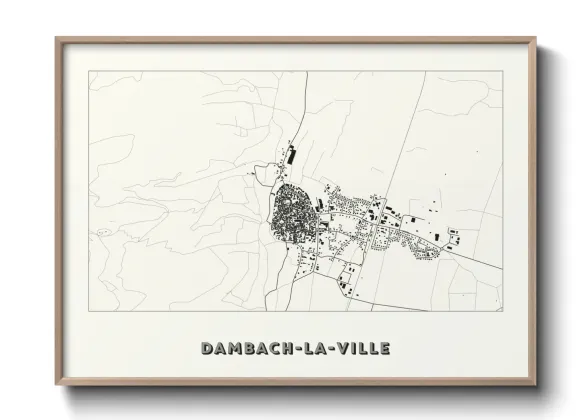 Une affiche de carte sur Dambach-la-Ville