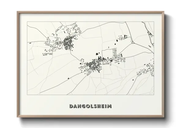 Une affiche de carte sur Dangolsheim