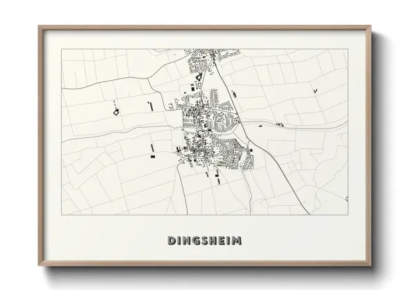 Une affiche de carte sur Dingsheim