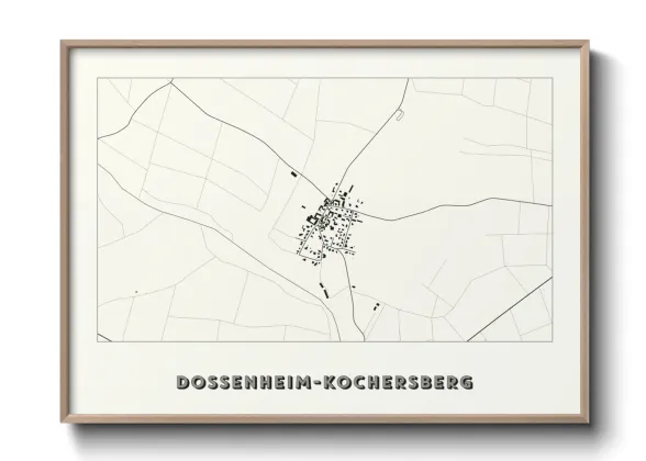 Une affiche de carte sur Dossenheim-Kochersberg