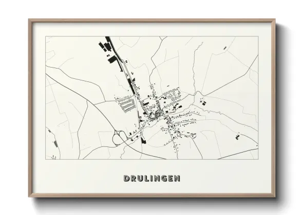 Une affiche de carte sur Drulingen