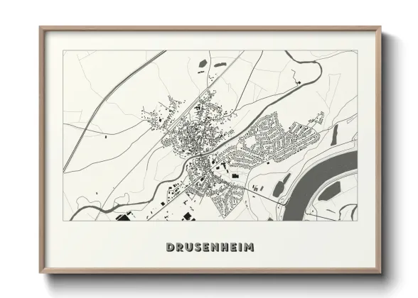 Une affiche de carte sur Drusenheim