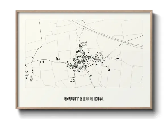 Une affiche de carte sur Duntzenheim
