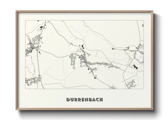 Une affiche de carte sur Durrenbach
