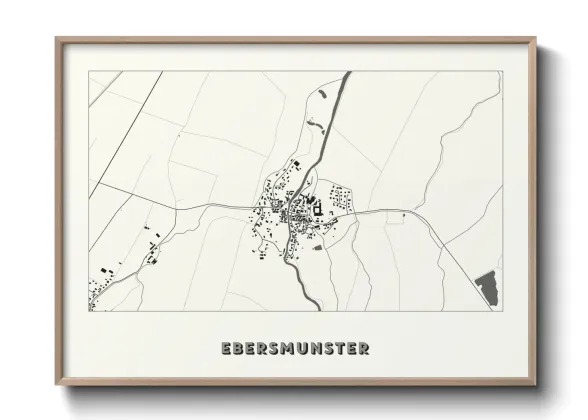 Une affiche de carte sur Ebersmunster
