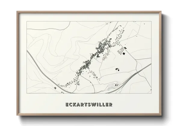 Une affiche de carte sur Eckartswiller
