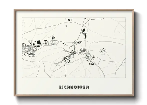 Une affiche de carte sur Eichhoffen
