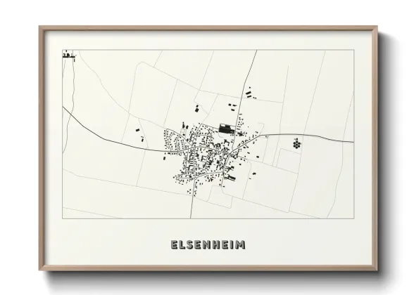 Une affiche de carte sur Elsenheim