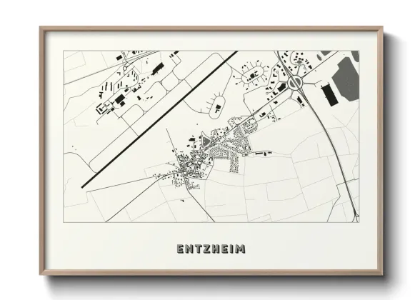 Une affiche de carte sur Entzheim