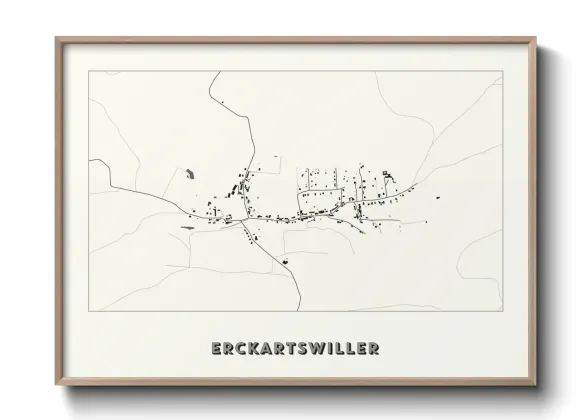 Une affiche de carte sur Erckartswiller