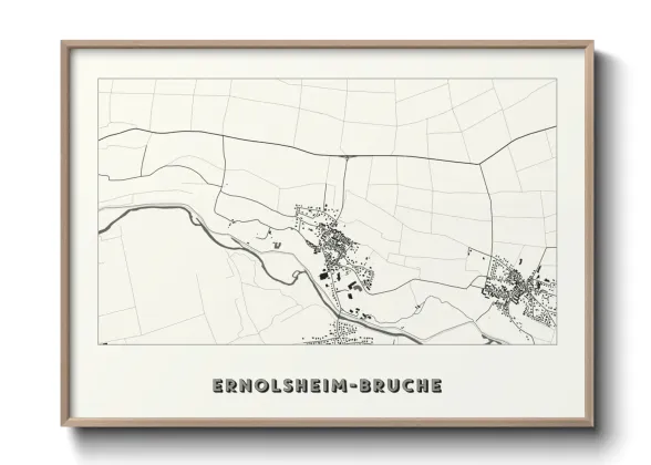 Une affiche de carte sur Ernolsheim-Bruche