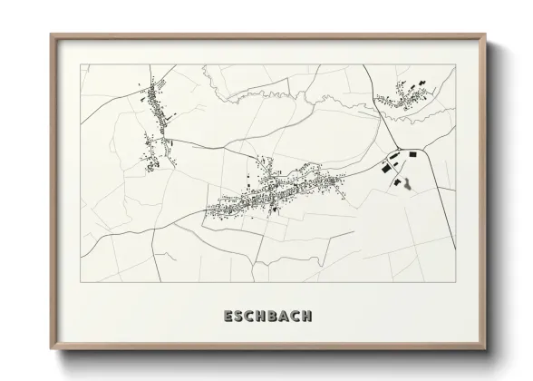 Une affiche de carte sur Eschbach