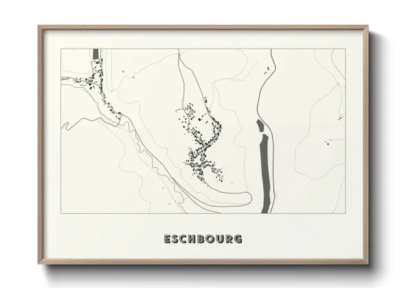 Une affiche de carte sur Eschbourg