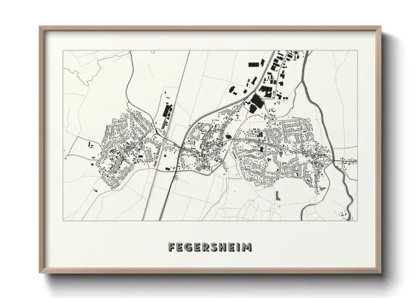 Une affiche de carte sur Fegersheim