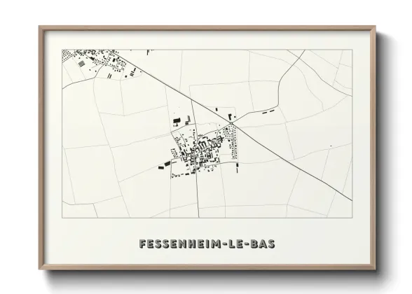 Une affiche de carte sur Fessenheim-le-Bas