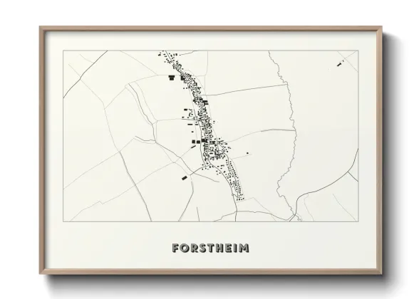 Une affiche de carte sur Forstheim