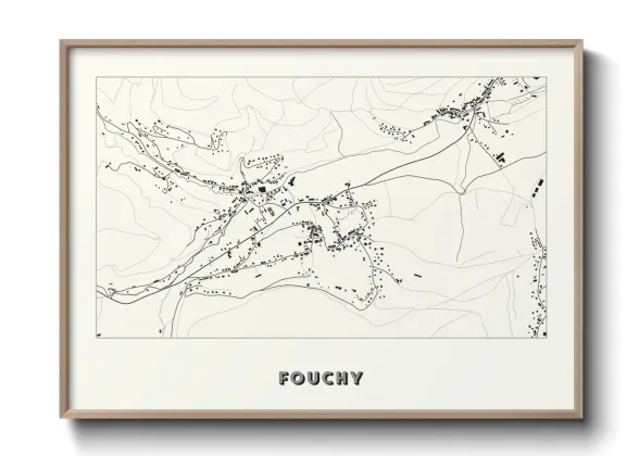 Une affiche de carte sur Fouchy