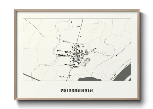 Une affiche de carte sur Friesenheim