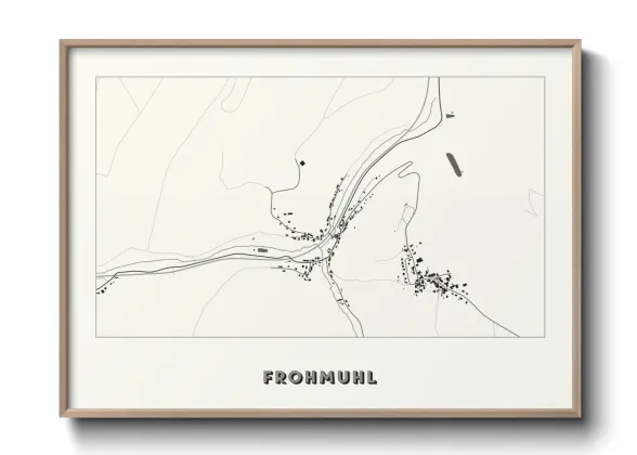 Une affiche de carte sur Frohmuhl