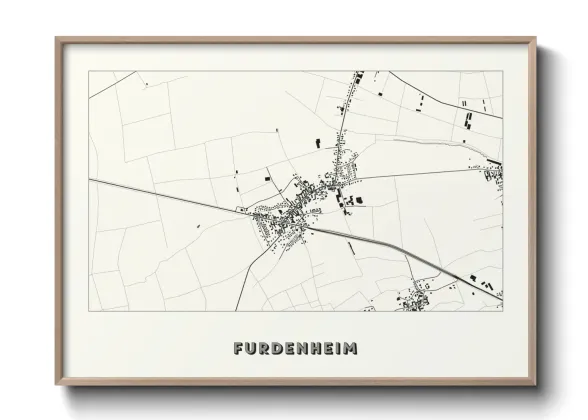 Une affiche de carte sur Furdenheim