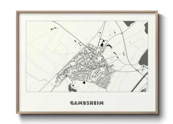 Une affiche de carte sur Gambsheim