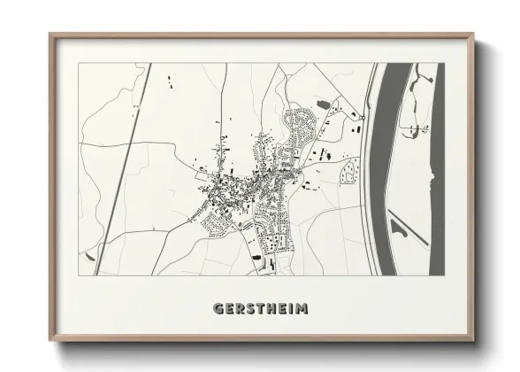 Une affiche de carte sur Gerstheim