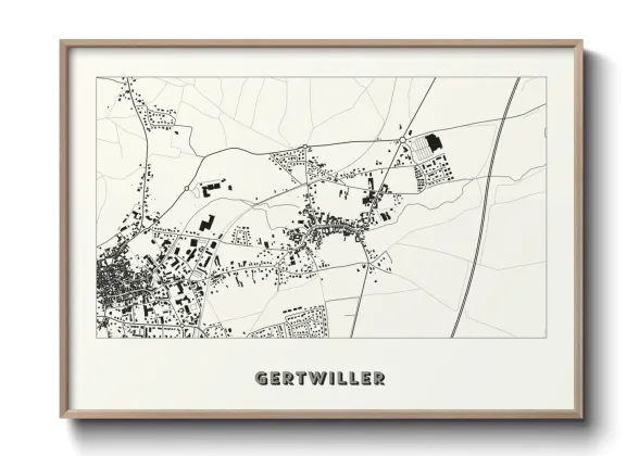 Une affiche de carte sur Gertwiller