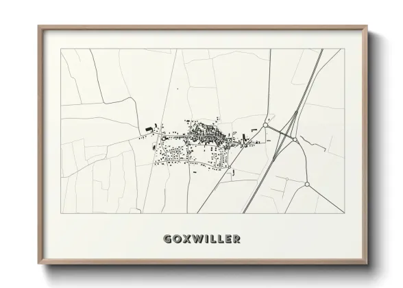 Une affiche de carte sur Goxwiller