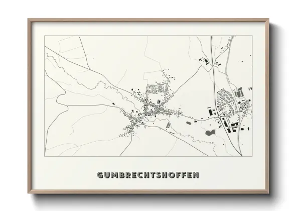 Une affiche de carte sur Gumbrechtshoffen