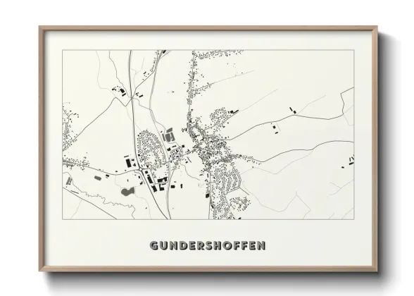 Une affiche de carte sur Gundershoffen