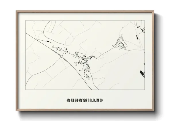 Une affiche de carte sur Gungwiller