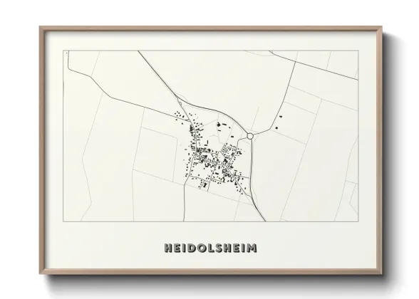 Une affiche de carte sur Heidolsheim