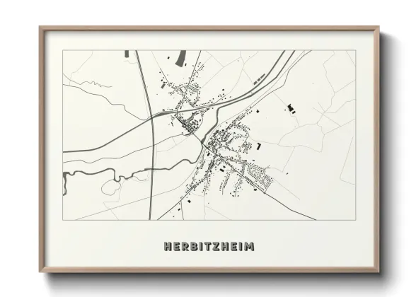 Une affiche de carte sur Herbitzheim