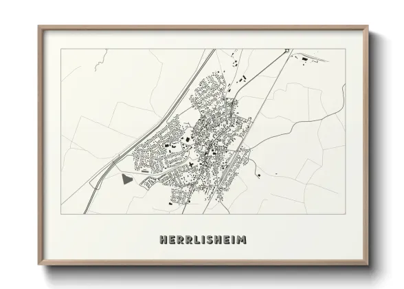 Une affiche de carte sur Herrlisheim