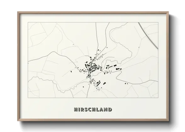 Une affiche de carte sur Hirschland