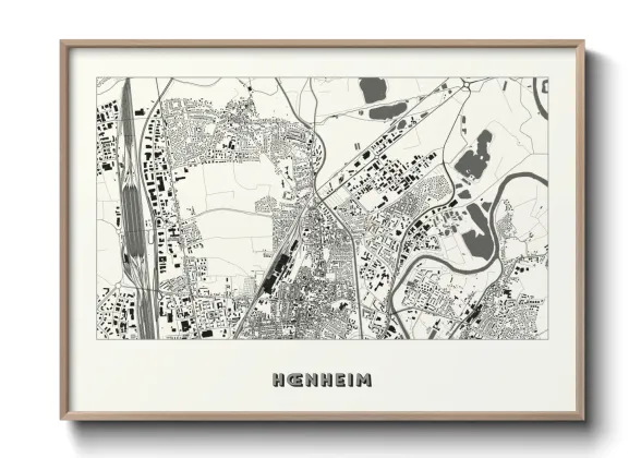 Une affiche de carte sur Hœnheim