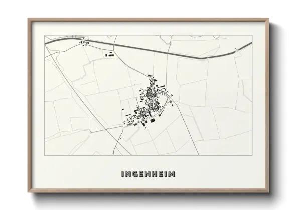 Une affiche de carte sur Ingenheim