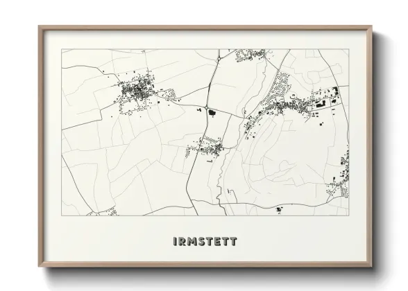 Une affiche de carte sur Irmstett