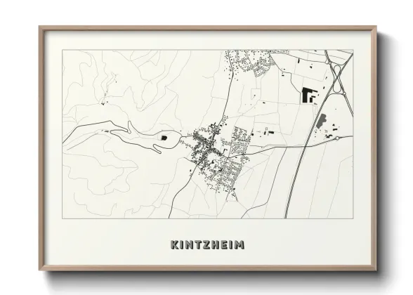 Une affiche de carte sur Kintzheim